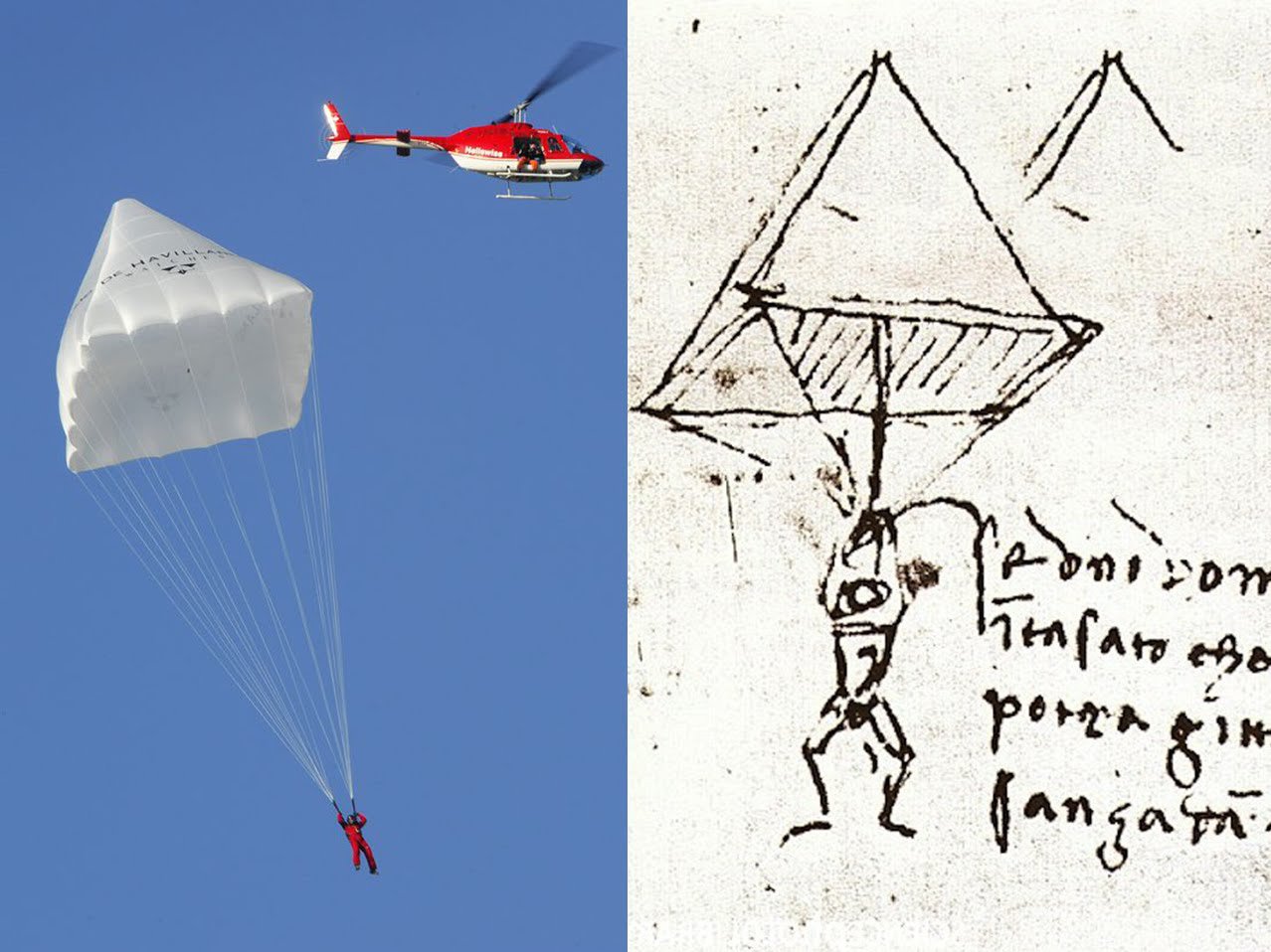 Леонардо да Винчи проект парашюта